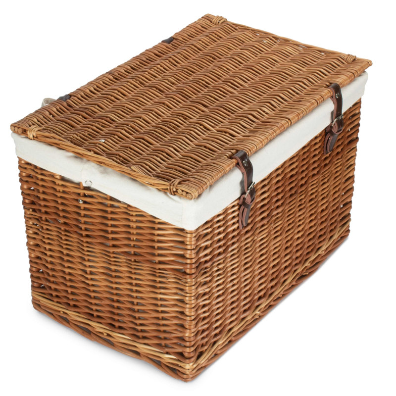 August Grove Wicker Decorative Basket, Double Steamed/White Lining 