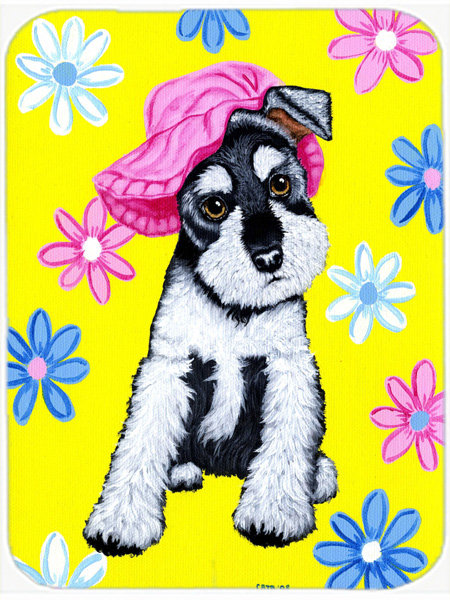 Planche à découper en verre à caroline cutie spring spring schnauzer
