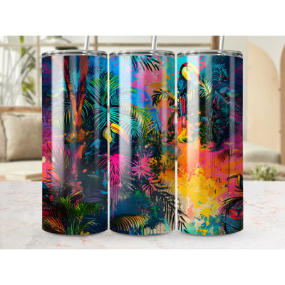 Choose Handmade Tumblers 591 mL Vacuum Insulated Stainless Steel (18/8) Travel Tumbler with Straw