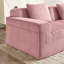 Velours côtelé rose modulaire 4 avec coussins décoratifs, conception désossée, siège profond, confortable et spacieux pour la sieste
