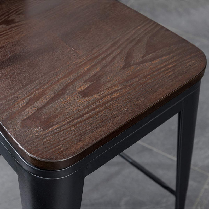 Burney Counter Stool, Counter Stool (24” Seat Height), Black