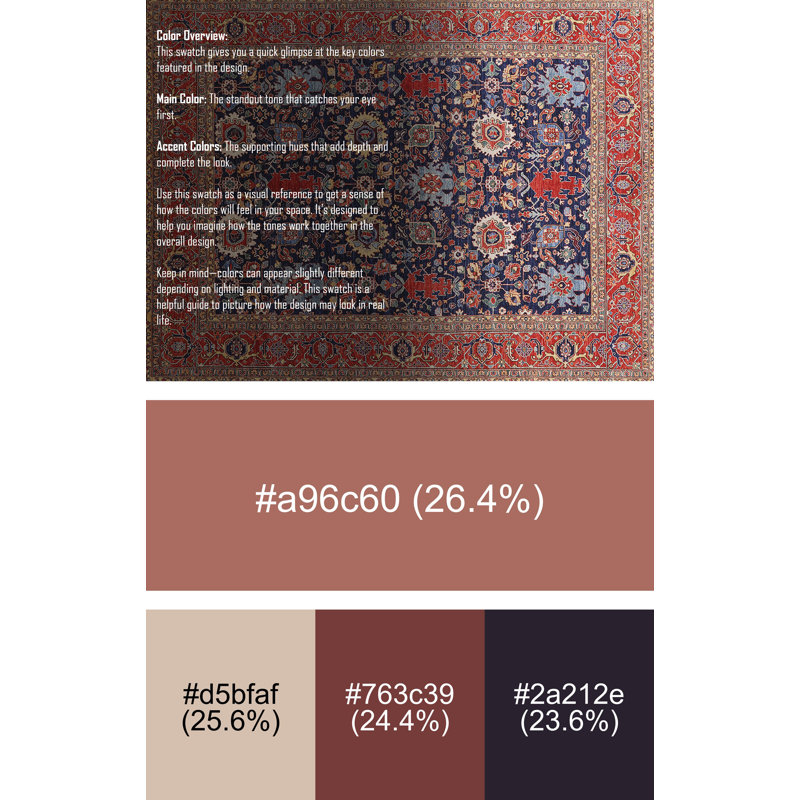 Tapis rouge / mauve, Rectangle 8 pi x 10 pi
