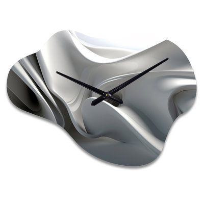 Pavlov - Cloud Shape Large Abstract Modern Waves 3D Wall Clock