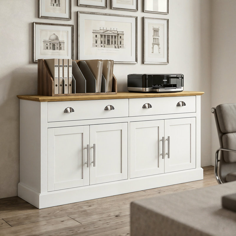 4 Door 2 Drawer Sideboard, White