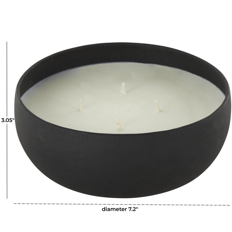 Ebern Designs Metal Eucalyptus Spa Scented Textured 34Oz 4 Wick Candle With Wax