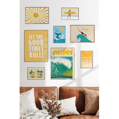 Peinture décorative encadrée (8 pièces)