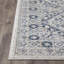 Tapis oriental bleu / crème en polypropylène tissé à la machine Aldos-1135733013