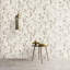 Elegance Collection Leaf Impression Metallic Finish Wallpaper Roll-992031118