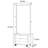 Coat Rack Solid Wood Rod Drawers Lockable Wheels
