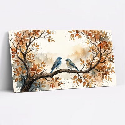 «Autumn Birds», reproduction d'art sur toile, ensemble de 1