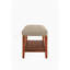 Banc de rangement rembourré en bois avec tablette à lattes Warwickshire-33419827-114882502