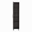 Armoire de rangement étroite de 70,8 po de hauteur avec 5 tablettes, 3 supports à balais et quincaillerie en métal