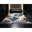 Tapis gris moelleux et doux de style Mid-Century moderne à motif géométrique Elbridge-2059687614