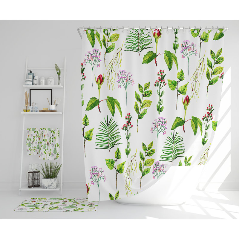 Nesto Polyester Shower Curtain Set
