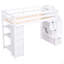 Twin Size Loft Bed With Storage Drawers And Stairs, Wooden Loft Bed With Shelves