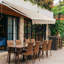 Auvent manuel manuel pour terrasse en beige-58260223
