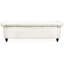 Accoudoirs roulés blancs, longueur 82,18 po, 3 places, revêtement en cuir Pu, rembourrage en mousse, structure en bois massif avec contreplaqué, canapé à 3 pieds en bouleau, extérieur, boucles à tirage profond décalées, uniformément supportées, couche de peinture-981384850
