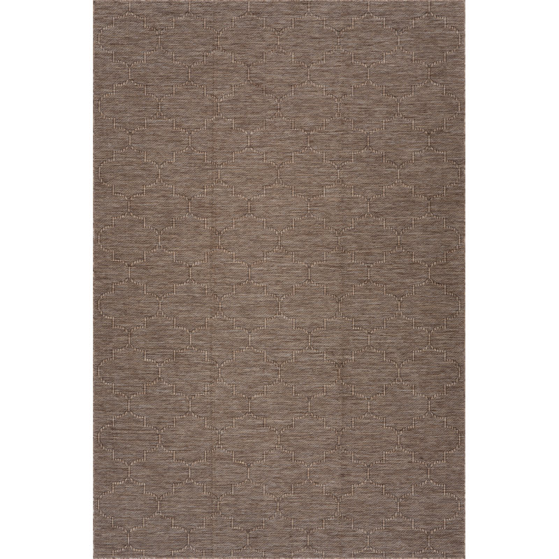  Tapis intérieur / extérieur Elyara, Rectangle 7 pi 6 po x 9 pi 6 po, Brun