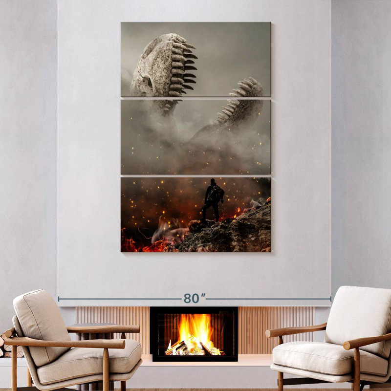 Brampt Dino Ashes, 74" H x 48" W