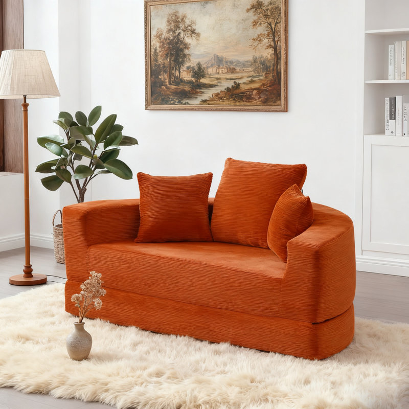 Causeuse-lit 67 po, Orange
