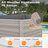 6 - Person Outdoor Patio Conversation Set with Cushions, Charcoal Grey-195091140