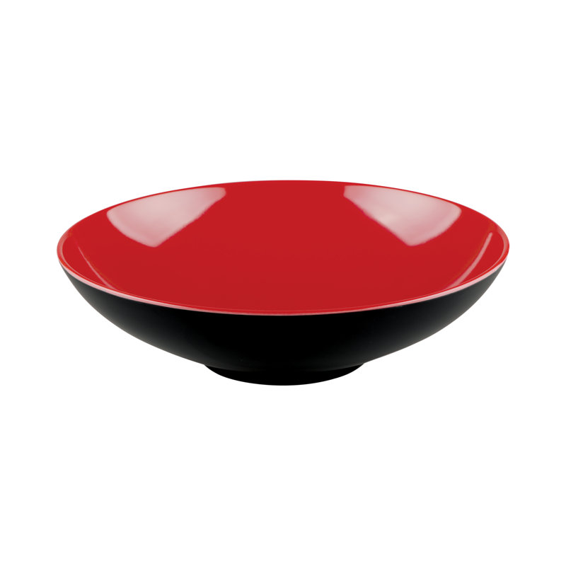 Elite Global Solutions Karma Melamine Serving Bowl, Black/Red