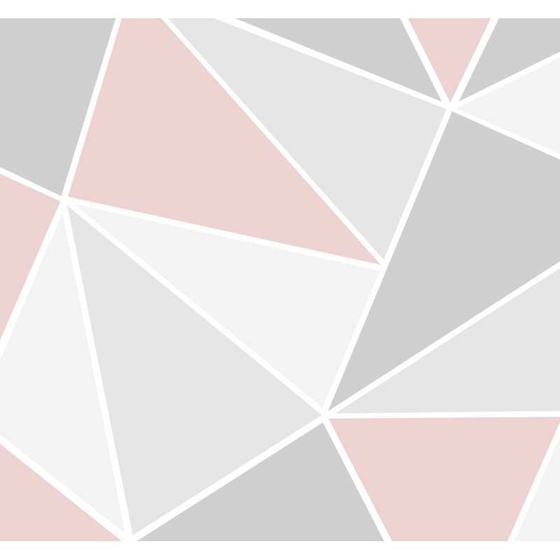 Art for the Home Trinity Geometric 2.8m x 3m Wall Mural, Pink