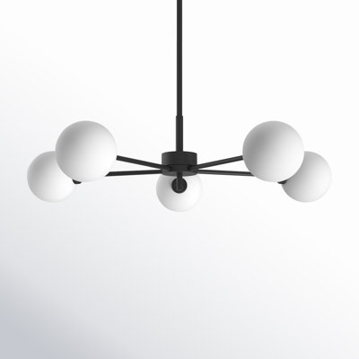 Andrea 5 Light Metal Dimmable Sputnik Chandelier