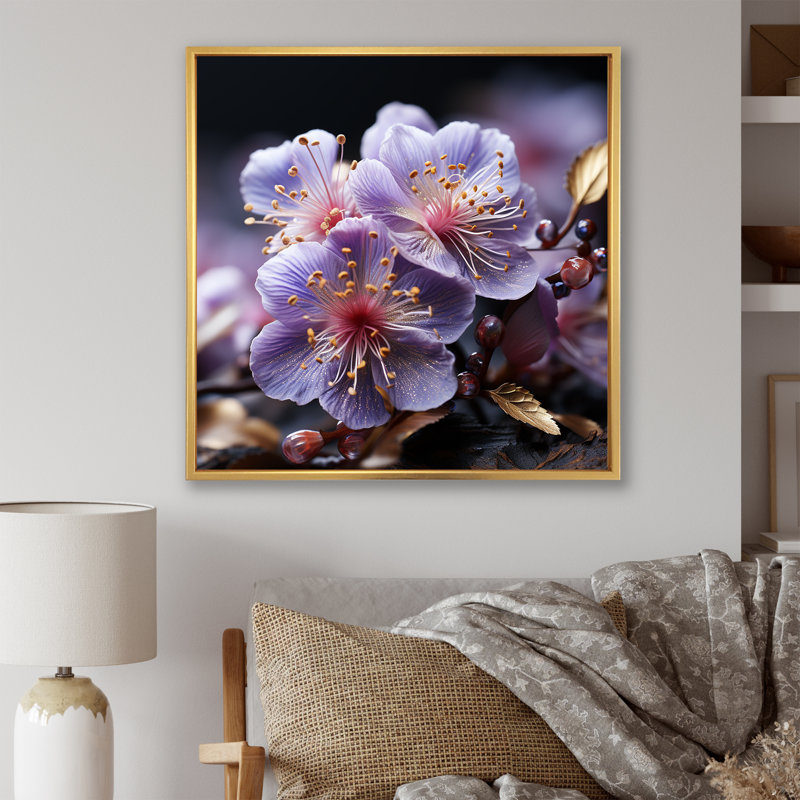 Harmonie sur toile, H 36 po x l 36 po x P 1,5 po, Cadre flottant doré