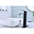 Single Handle Vanity Sink Faucet With Waterfall Spout In Matte Black, Composed Of Stainless Steel For A Bathroom Fixture Black Spout, Feature, Produced