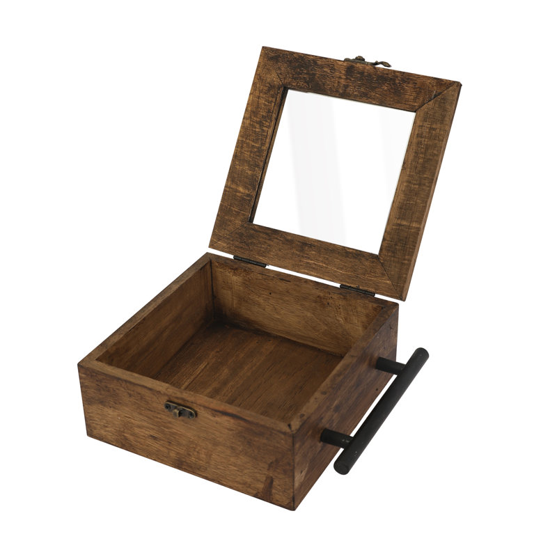 Boîte de rangement décorative avec couvercle à charnière Firwood, H 3 po x l 8 po x P 7 po