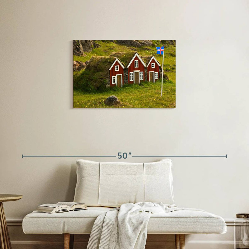 Small Icelandic Cabins, 20" H x 30" W
