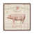 Toile avec cadre en bois brun classique
