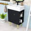 Meuble-lavabo 21,6 po avec lavabo simple en céramique-593080650