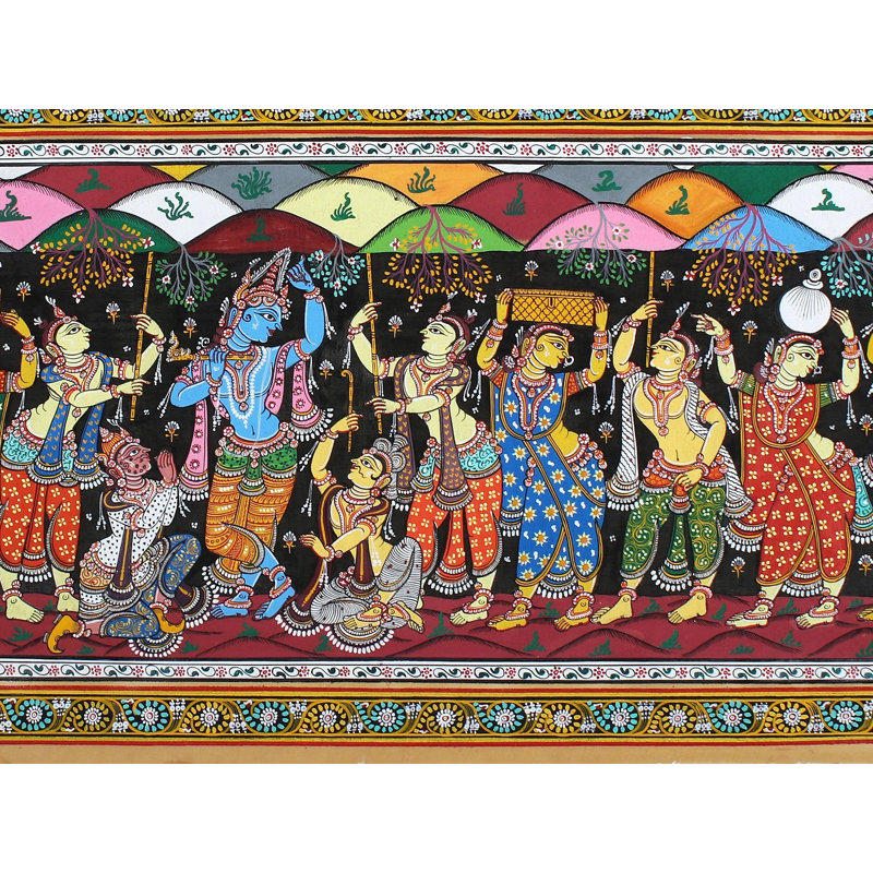 Lord Krishna Lifting Goverdhan Mountain