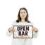 Panneau en plastique 10 "x 14" Open Bar Street-119523265