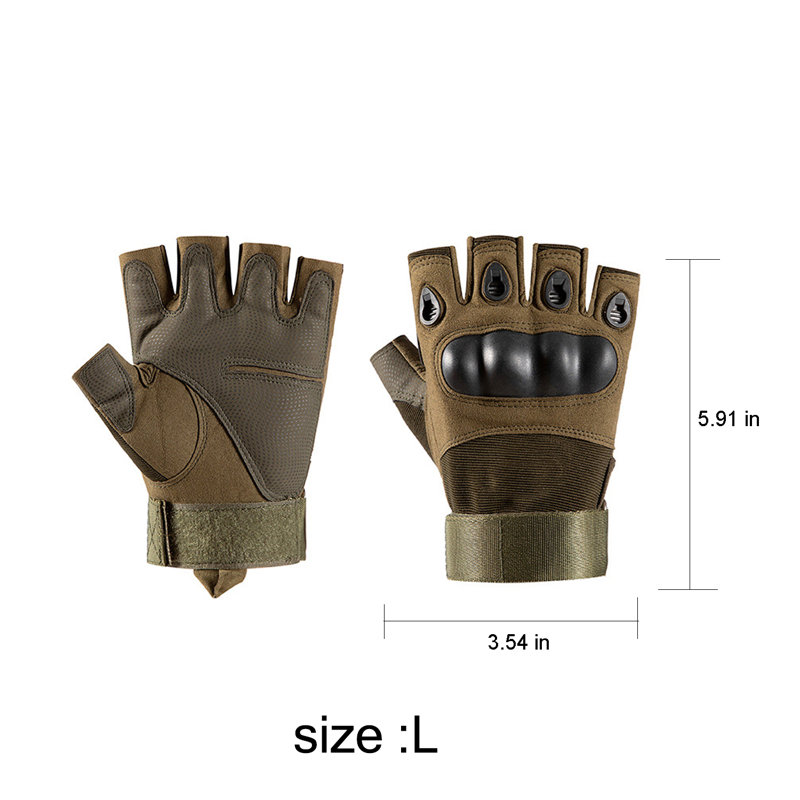Gants d'entraînement demi-doigts L vert