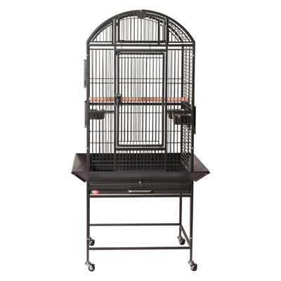 Cage à oiseau 24 "x 22" à dôme noir par A&E