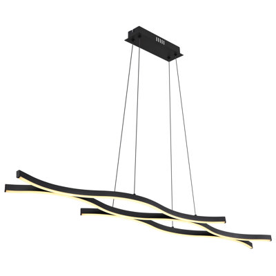 1 - Light Matte Black LED Pendant