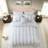 Blue Twin/Twin XL Bedding Sets, Microfiber Ruffle Comforter, Romantic Home