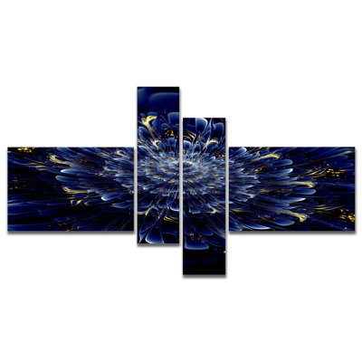 « blue fractal fleur », impression à multiples images sur toile