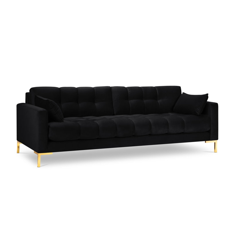 Adoraim 4 Seater Sofa, Black, Gold