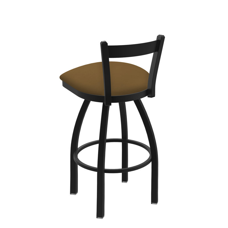 821 Catalina Low Back Swivel Bar Stool, Canter Saddle, Black Wrinkle, Counter Stool (25" Seat Height)