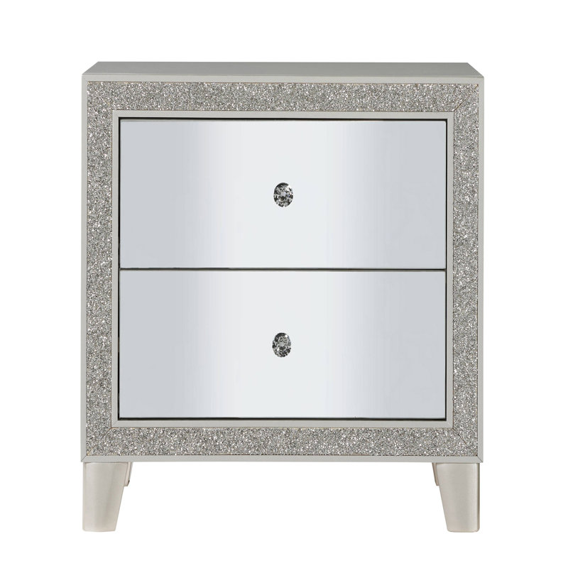 Champagne 2-Drawer Nightstand