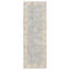 Tapis d'intérieur Vladilen bleu/ivoire à bordure transitionnelle performante-1291889689