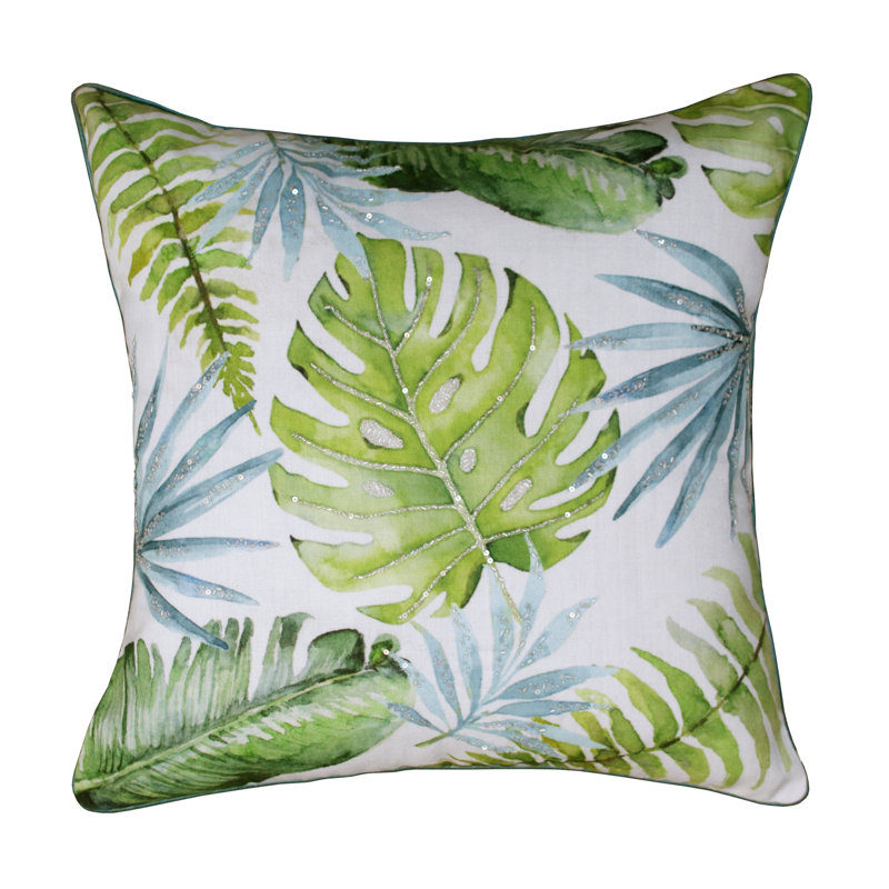 Housse et insert de coussin décoratif carré en mélange de polyester, Housse de coussin seulement - sans coussin