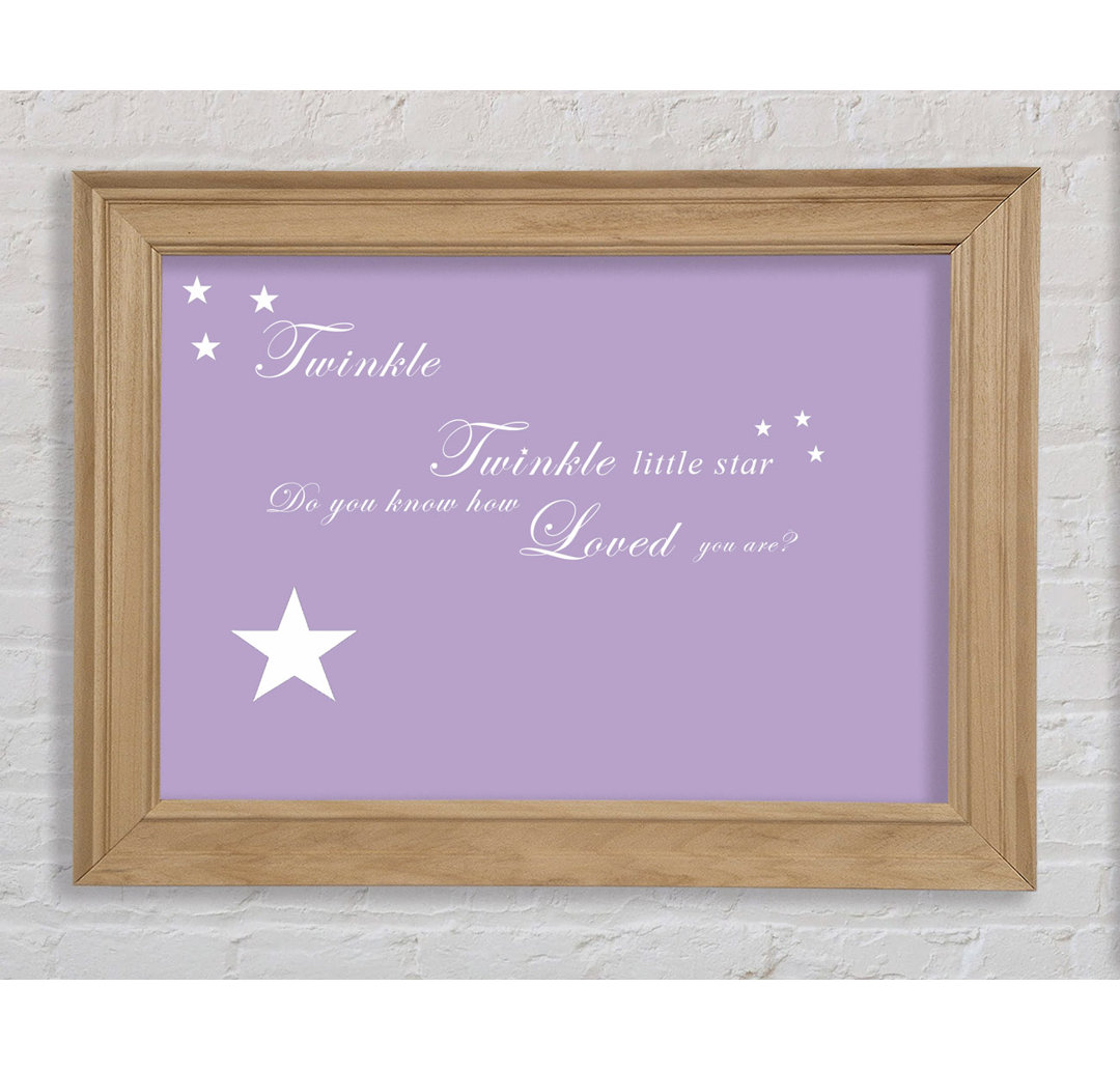 Kinderzimmer Zitat Twinkle Twinkle Little Star 1 Flieder - Druck