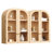 Wood Arch Wall Mounted Bathroom Cabinet-2063709946