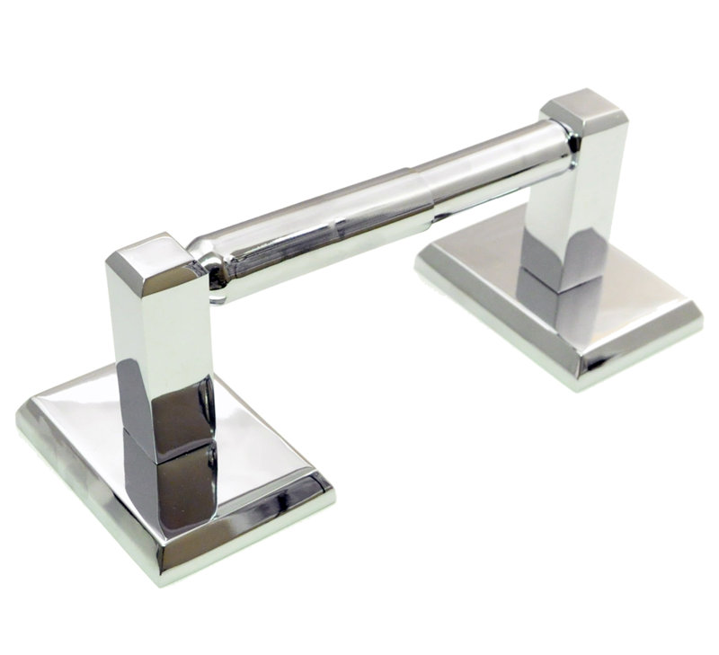 Porte-papier hygiénique standard fixé au mur Utica, Chrome