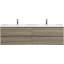 Meuble-lavabo double 70,87 po avec plateau en résine-1820308291